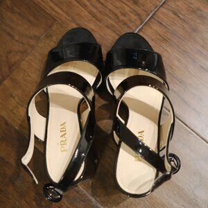 Prada Black Patent Leather Heels